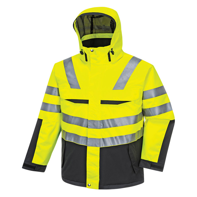 High Visibility Waterproof Safety Parka, Winter Warm Jacket, Workwear
