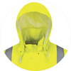 High-Visibility Waterproof Safety With Reflective Tape Workwear, Rain Jacket