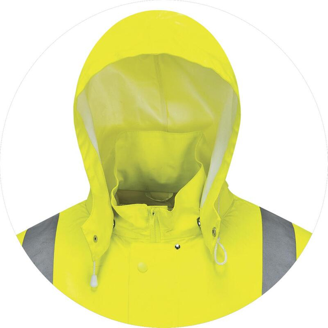 High-Visibility Waterproof Safety With Reflective Tape Workwear, Rain Jacket