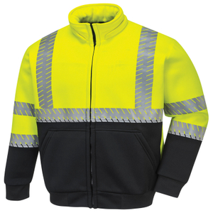 High Visibility Reflective Safety Softshell Jacket, Windproof Warm Workwear