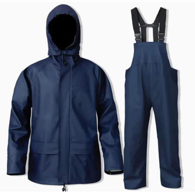 Men Waterproof Pants Outdoor Pants PU Bib Pants Rain Wear